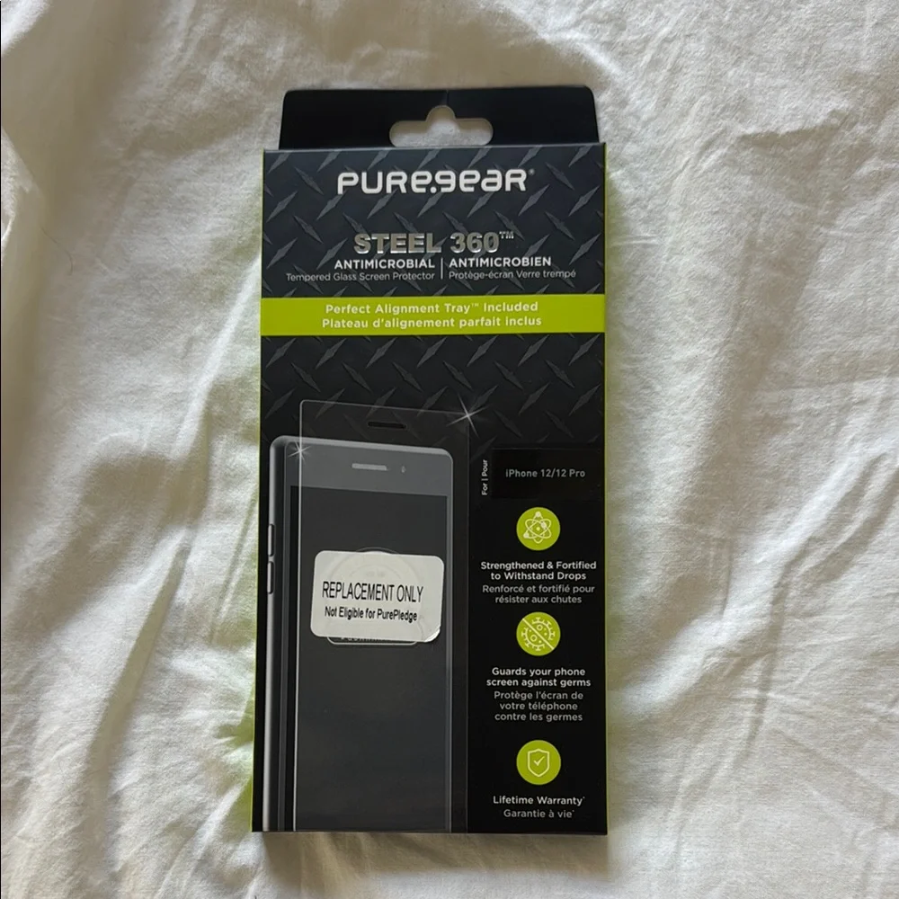 Steel 360 Antimicrobial Screen Protector for iPhone 12/12 Pro